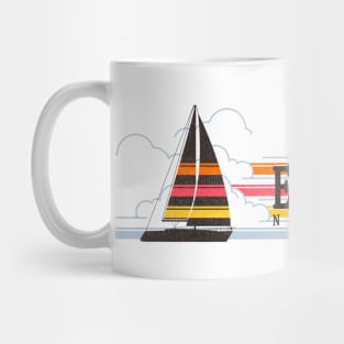 Emerald Isle, NC Summertime Vacationing Sailboat Mug